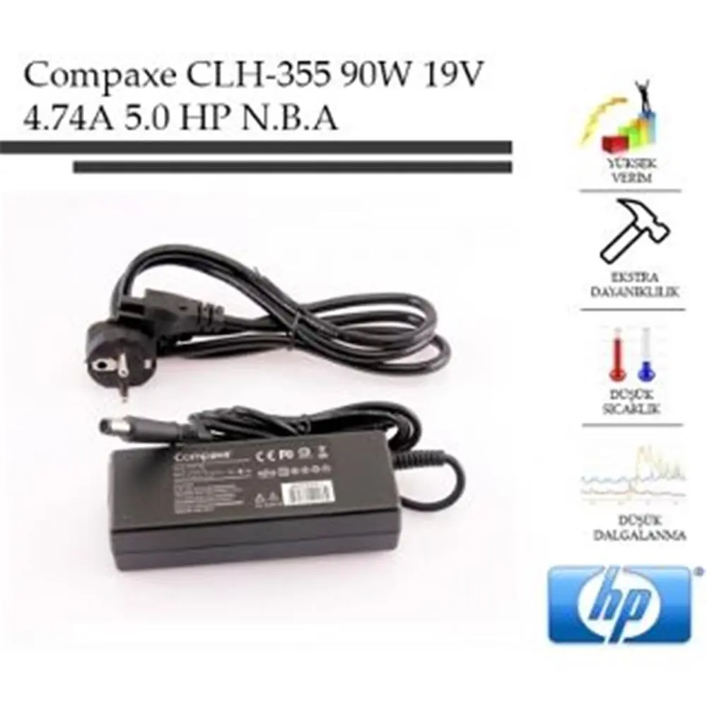 Compaxe CLH-355 90W 19V 4.74A 7.4-5.0 HP Compaqe  Notebook Adaptörü 1