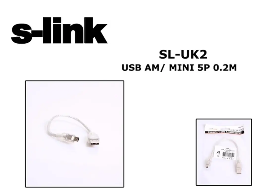 S-link SL-UK2 Mini 5p To 0.20mt Usb Kamera Kablosu 1