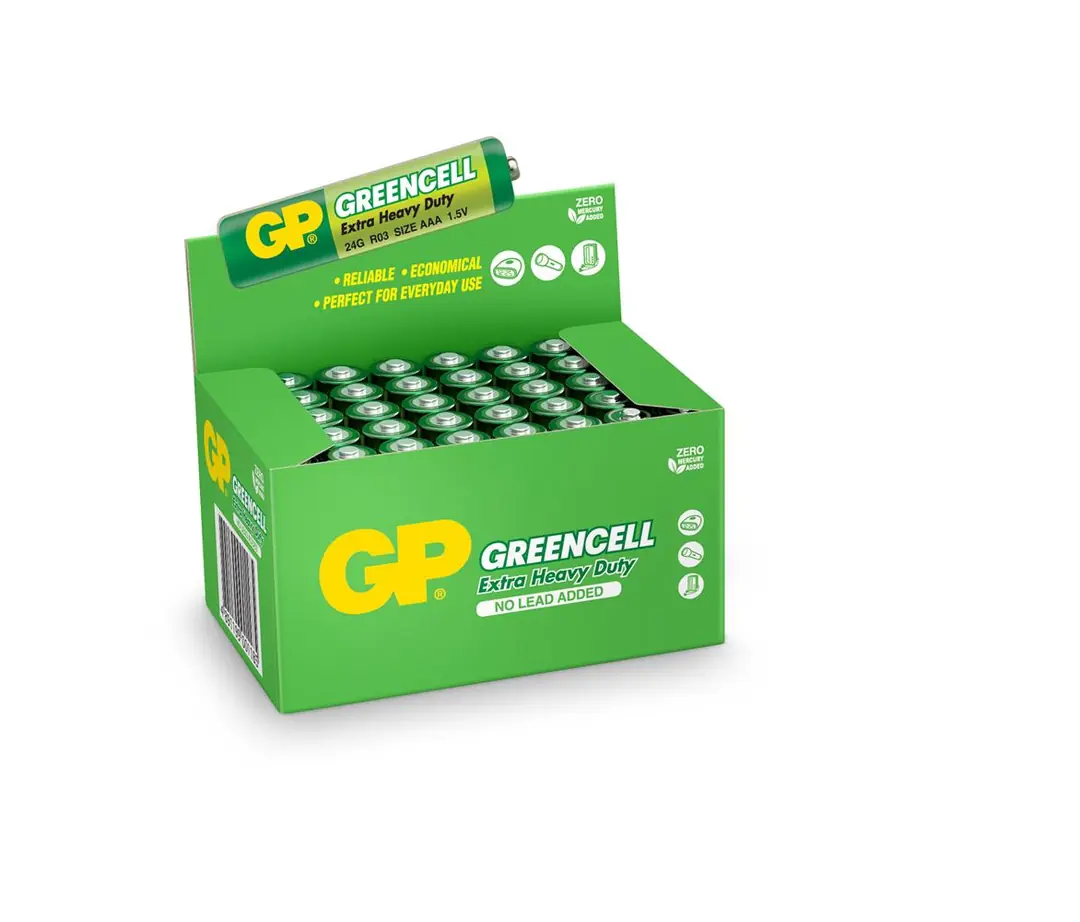 Gp Greencell R03 AAA Boy Çinko İnce Kalem Pil 40'lı Paket GP24G-2S2 1