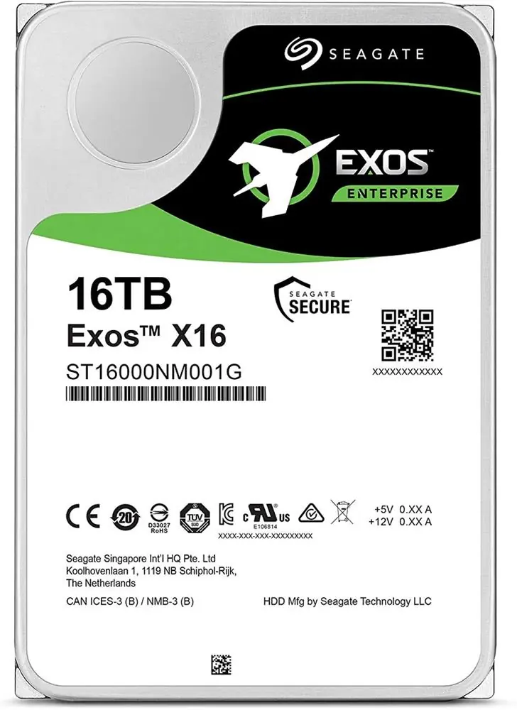 Seagate 16TB EXOS ST16000NM001G 3.5 256MB 7200RPM SATA3 NAS Sabit Disk (Boğaziçi Garantili)