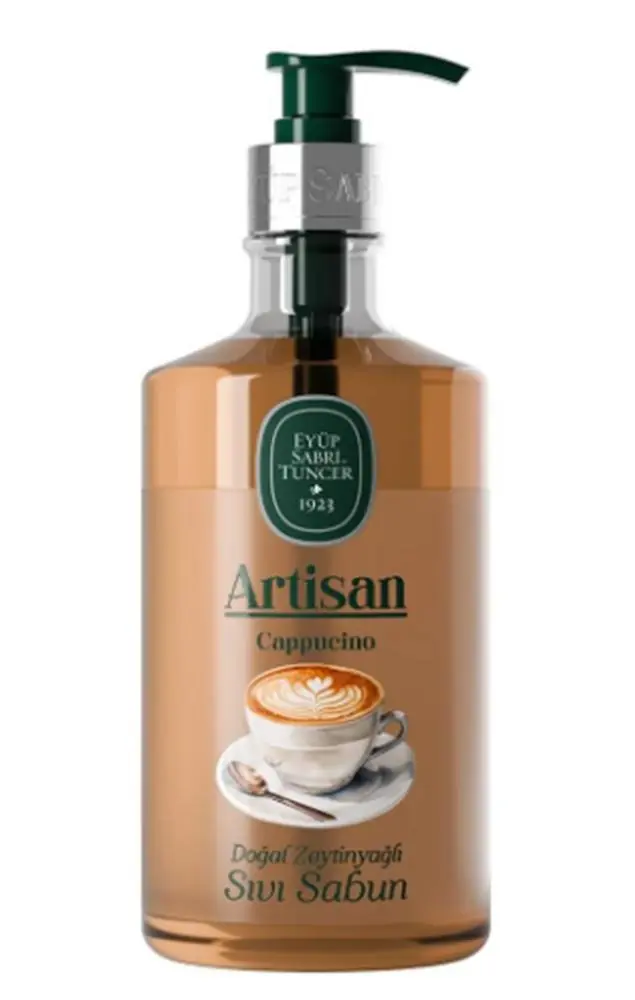 Eyüp Sabri Tuncer Artisan Cappucino 600ml Doğal Zeytinyağlı Sıvı Sabun 1