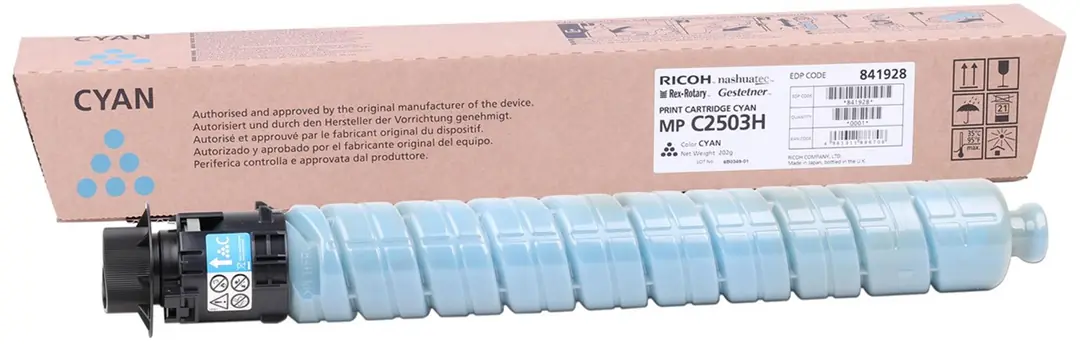 Ricoh MP C2503CH Cyan Mavi Orjinal Fotokopi Toneri MP C2003-2004-2011-2504 9.500 Sayfa 1