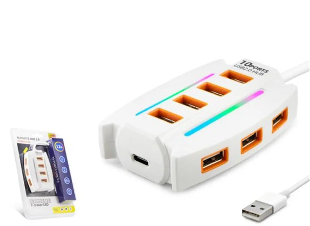 Hadron Hdx7037 Usb Hub 10-Usb 1.2M Beyaz 1