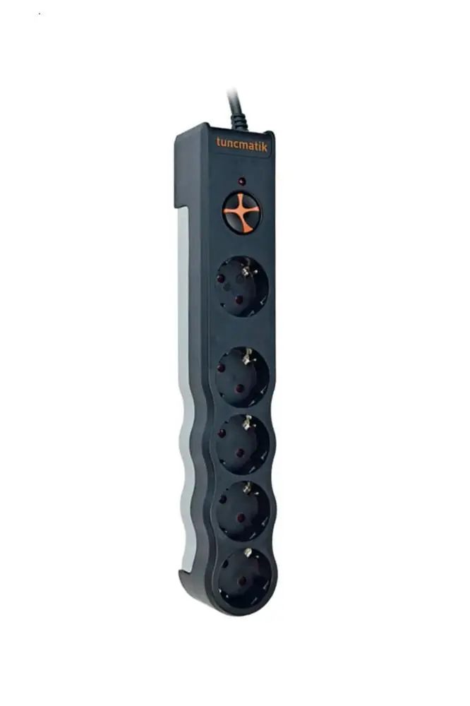 Tunçmatik TSK6136 Powersurge 5'lı Siyah 1050 Joule 1