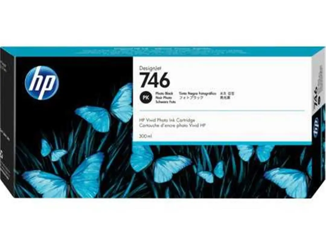 HP 746 Photo Black Fotoğraf Siyah 300 Ml Plotter Kartuşu P2V82A 1