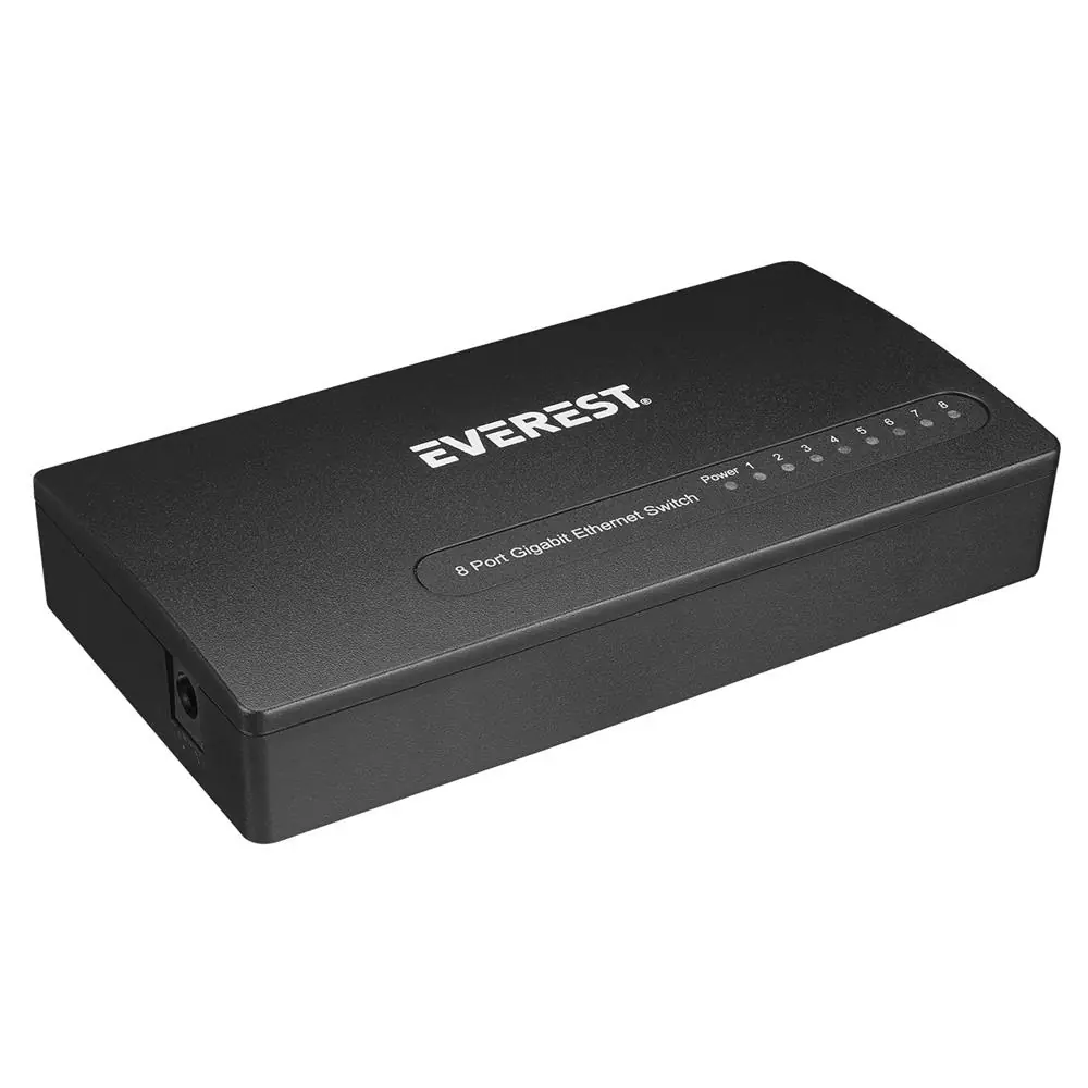 Everest EVERLINK ESW-808 8 Port 10-100-1000Mbps Gigabit Ethernet Masaüstü Ethernet Switch Hub 1