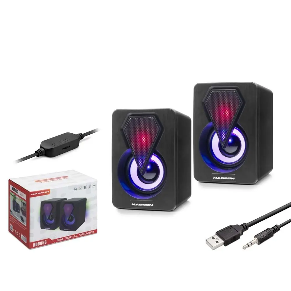 Hadron HD6053 Bilgisayar Speaker 1.1 LEDLİ SİYAH 1