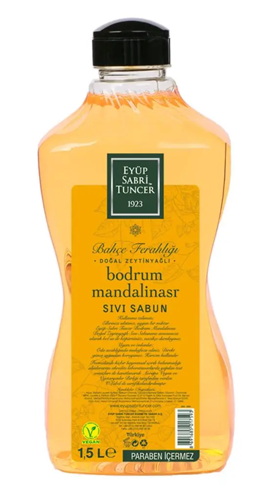 Eyüp Sabri Tuncer 1,5lt Bodrum Mandalinası Sıvı Sabun Zeytinyağlı 1