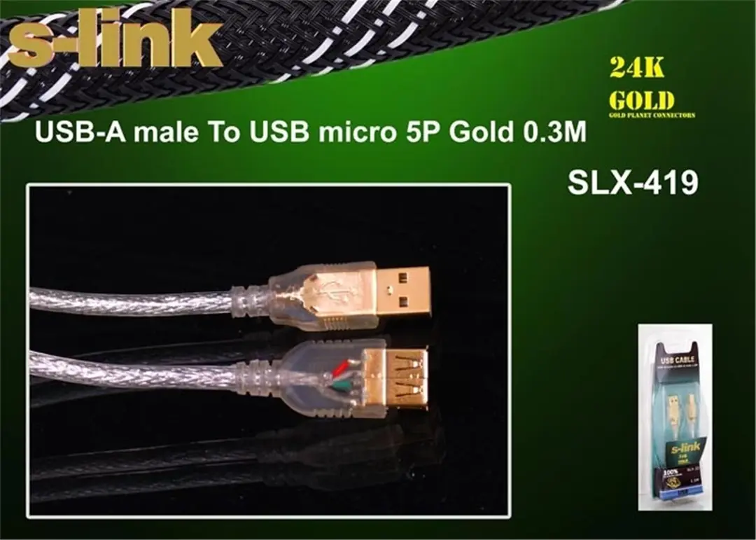 S-link SLX-419 0.30mt Micro 5p Kamera Kablosu 1