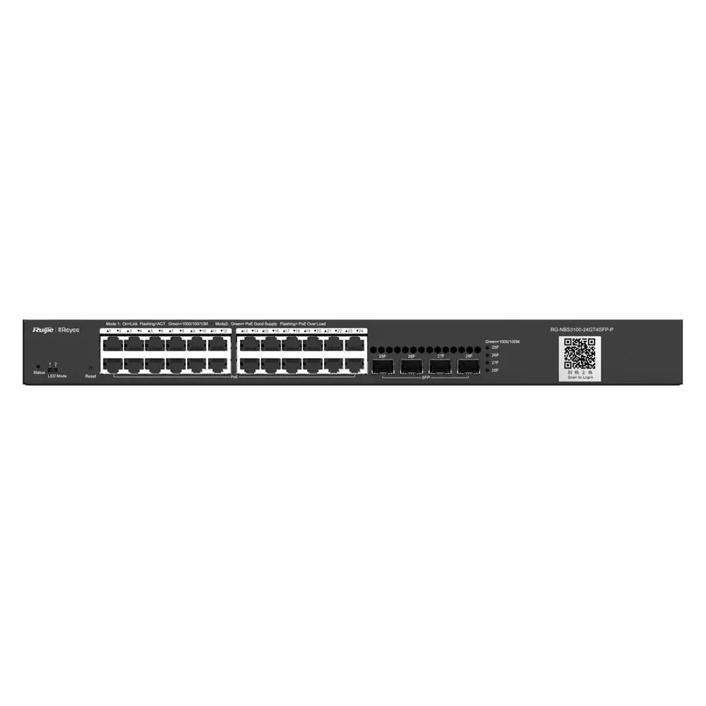 Ruijie-Reyee RG-NBS3100-48GT4SFP-P 48 Port 10-100-1000 Mbps Poe+ + 4 Port SFP L2 Yönetilebilir 1