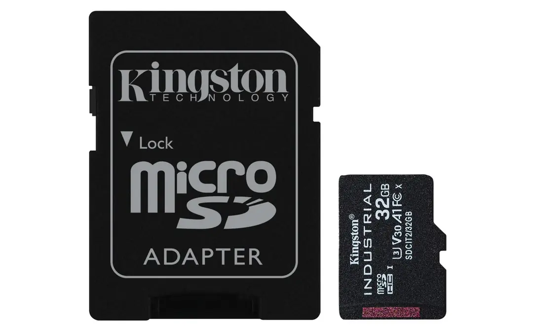 Kingston SDCIT2-32GB 32GB microSDHC Industrial C10 A1 pSLC Card + SD Adapter Hafıza Kartı 1