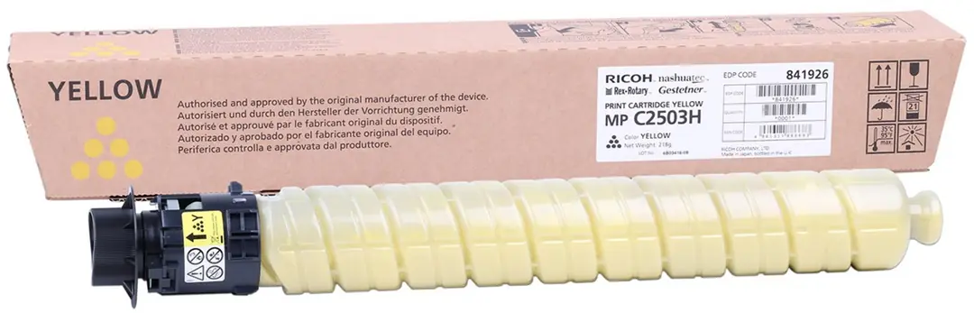 Ricoh MP C2503YH Yellow Sarı Orjinal Fotokopi Toneri MP C2003-2004-2011-2504 9.500 Sayfa 1