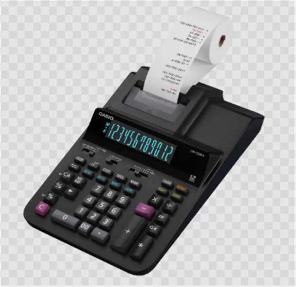 Casio DR-120RII-BK 12 Hane Şeritli Siyah Hesap Makinesi