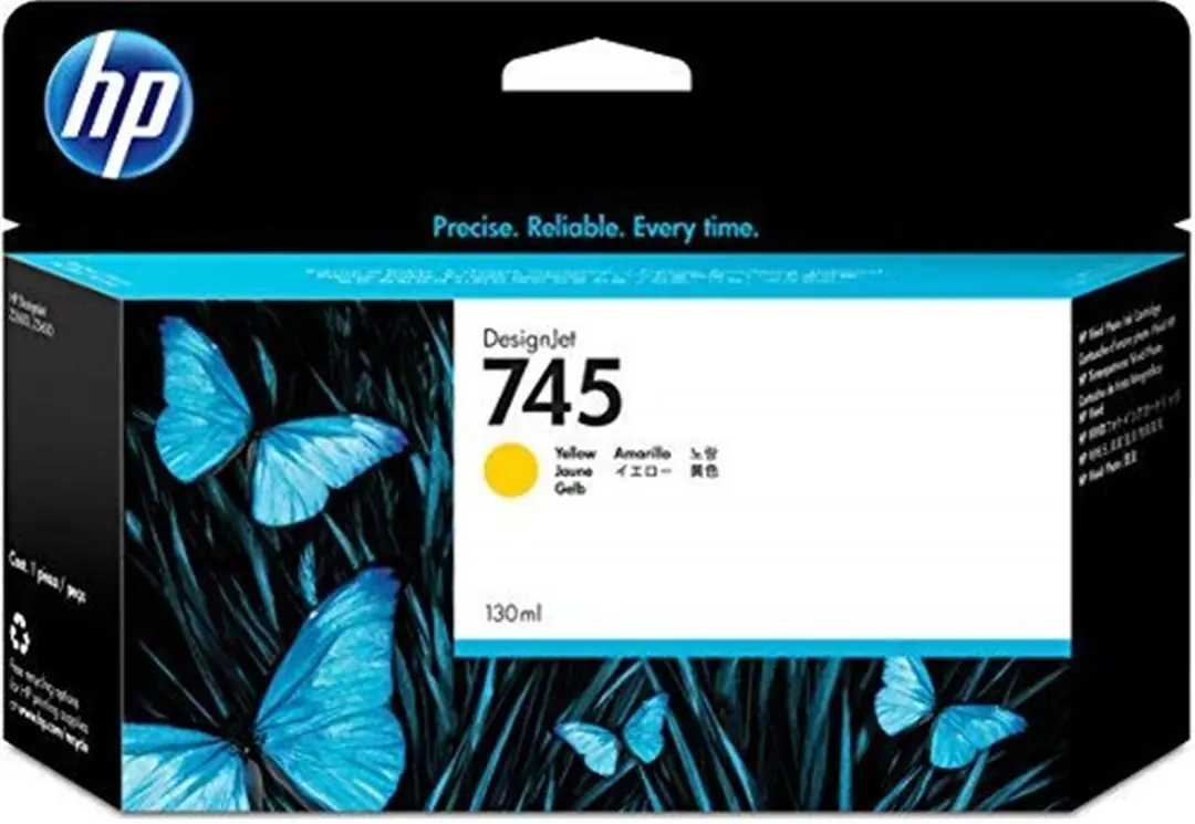 HP 745 Yellow Sarı 130ML Plotter Kartulu F9J96A 1