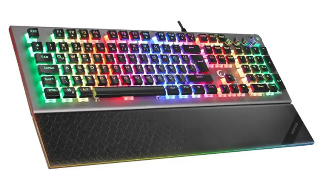 Rampage KB-R101 IMPRESSIVE Gri-Siyah USB RGB Aydınlatmalı İnce Tasarım Red Switch Oyuncu Klavyesi 1
