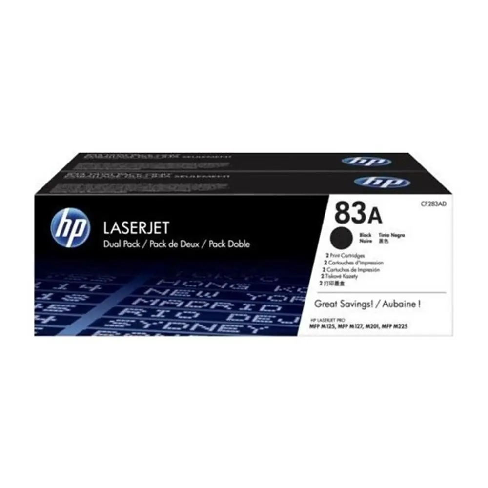 HP 83AF Black Siyah Çiftli 1.500 Sayfa Toner CF283AF 1