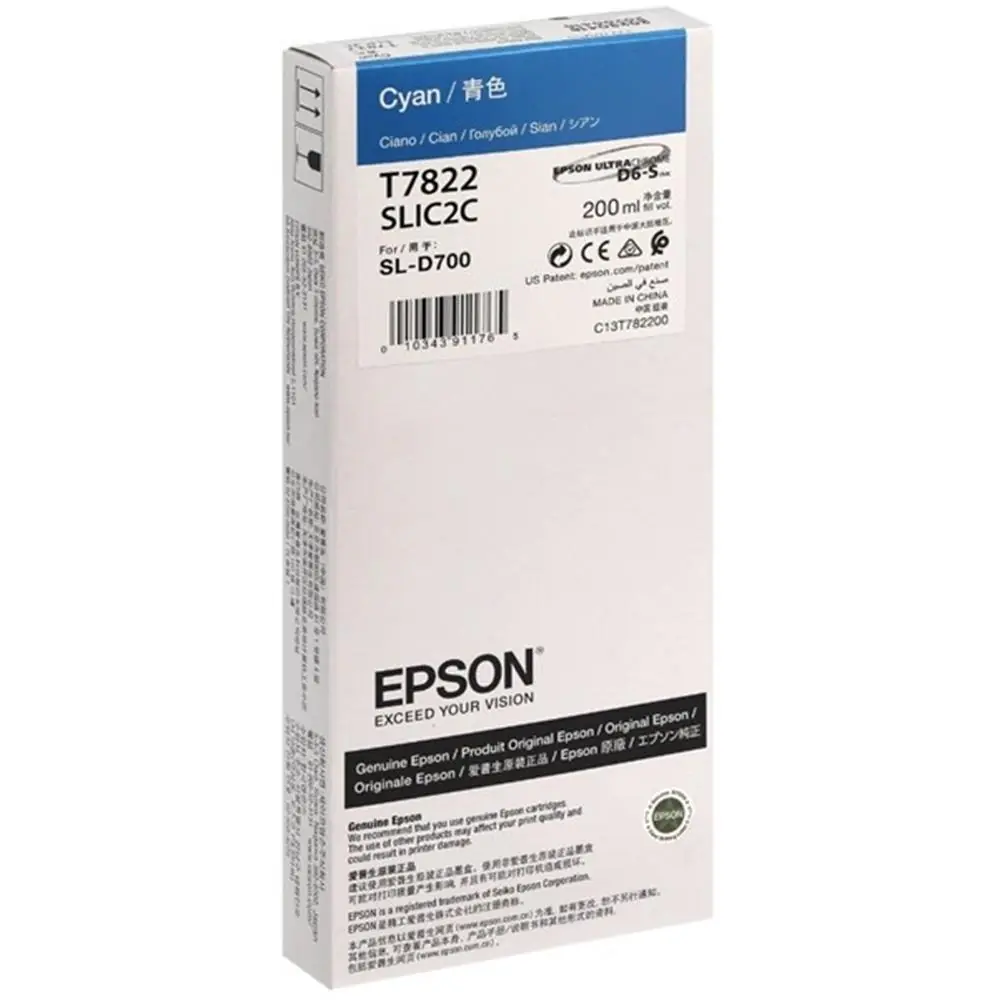 EPSON SURELAB SL-D700 CYAN MÜREKKEP C13T78220N
