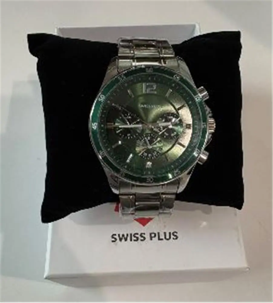 Swiss Plus Man Watch Basic Seri Model-2 ST3516AGS Green-Silver