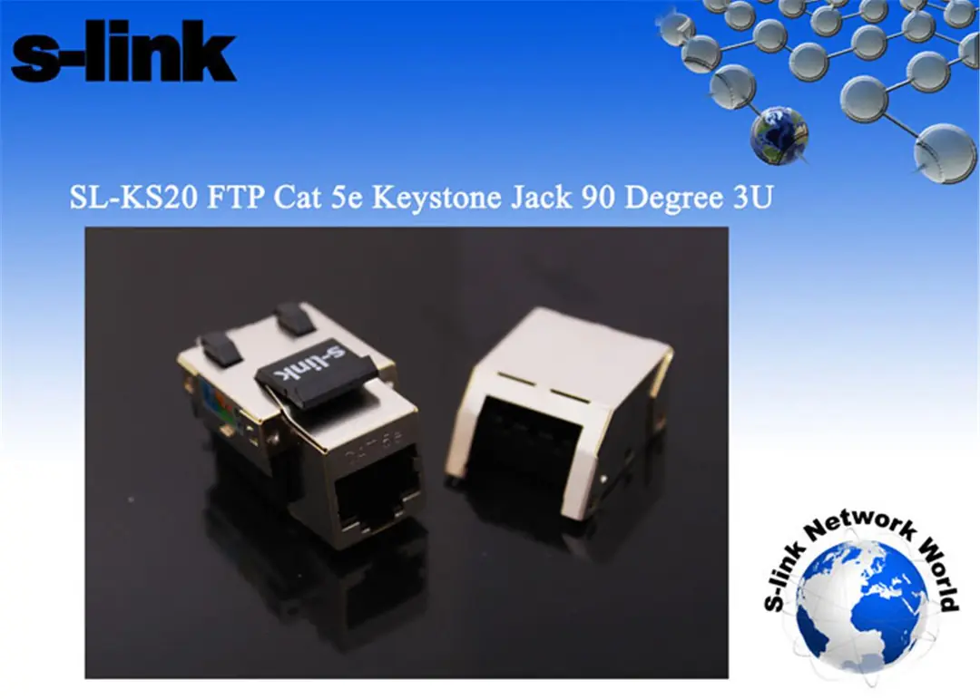 S-link SL-KS20 FTP CAT5E Kestone Jack3U 90 Dek 1