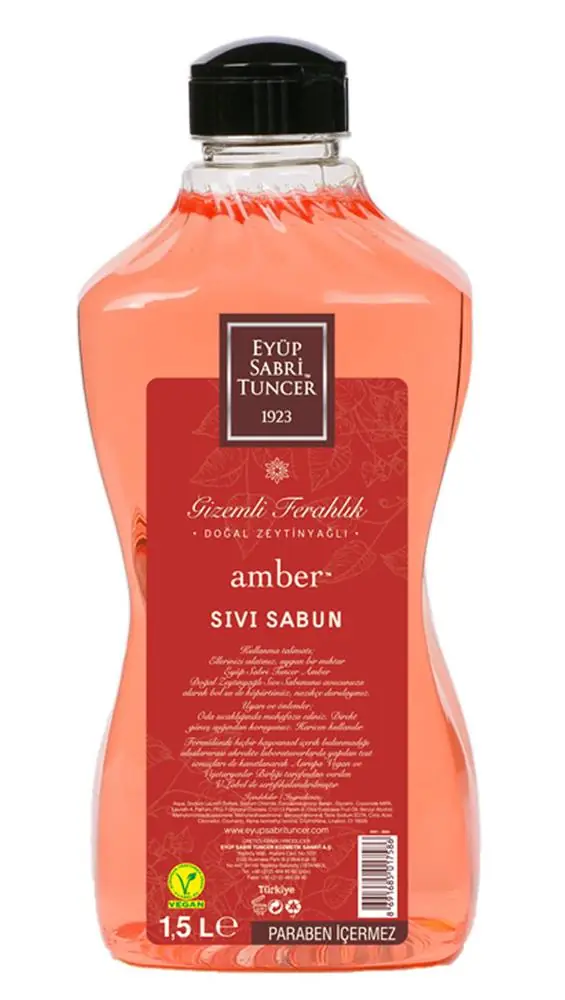 Eyüp Sabri Tuncer 1,5lt Amber Sıvı Sabun Doğal Zeytinyağlı 1