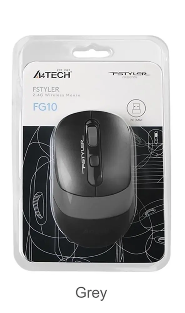 A4 Tech Fg10 Gri Nano Kablosuz Optik 2000 Dpı Mouse 1