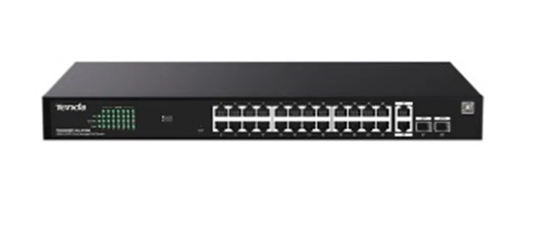 Tenda TEG2228P-24-410W 24 Port 10-100-1000 + 2 Port SFP + 2 Port Uplink Cloud Yönetilebilir 1