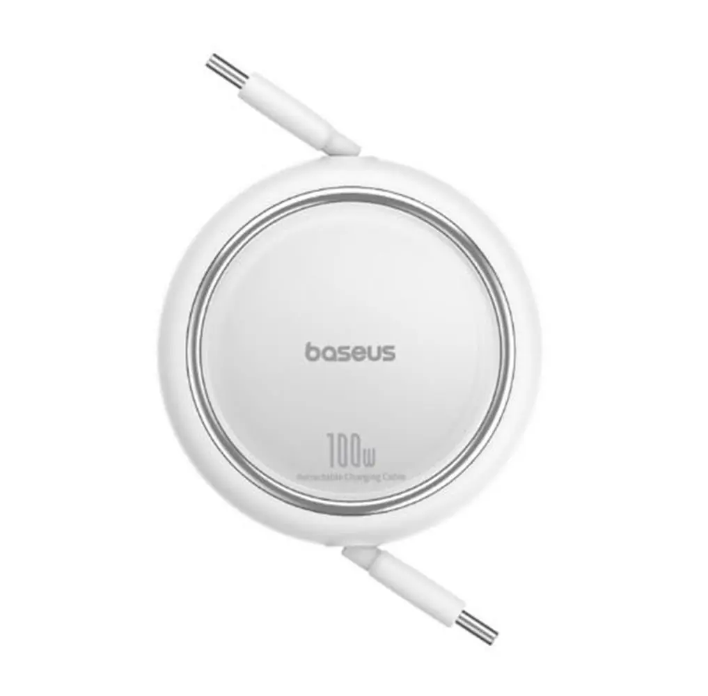 Baseus Free2 Draw Mini Beyaz P10364500211-00 1Mt 100W Pd Makaralı Type-C to Type-C 1