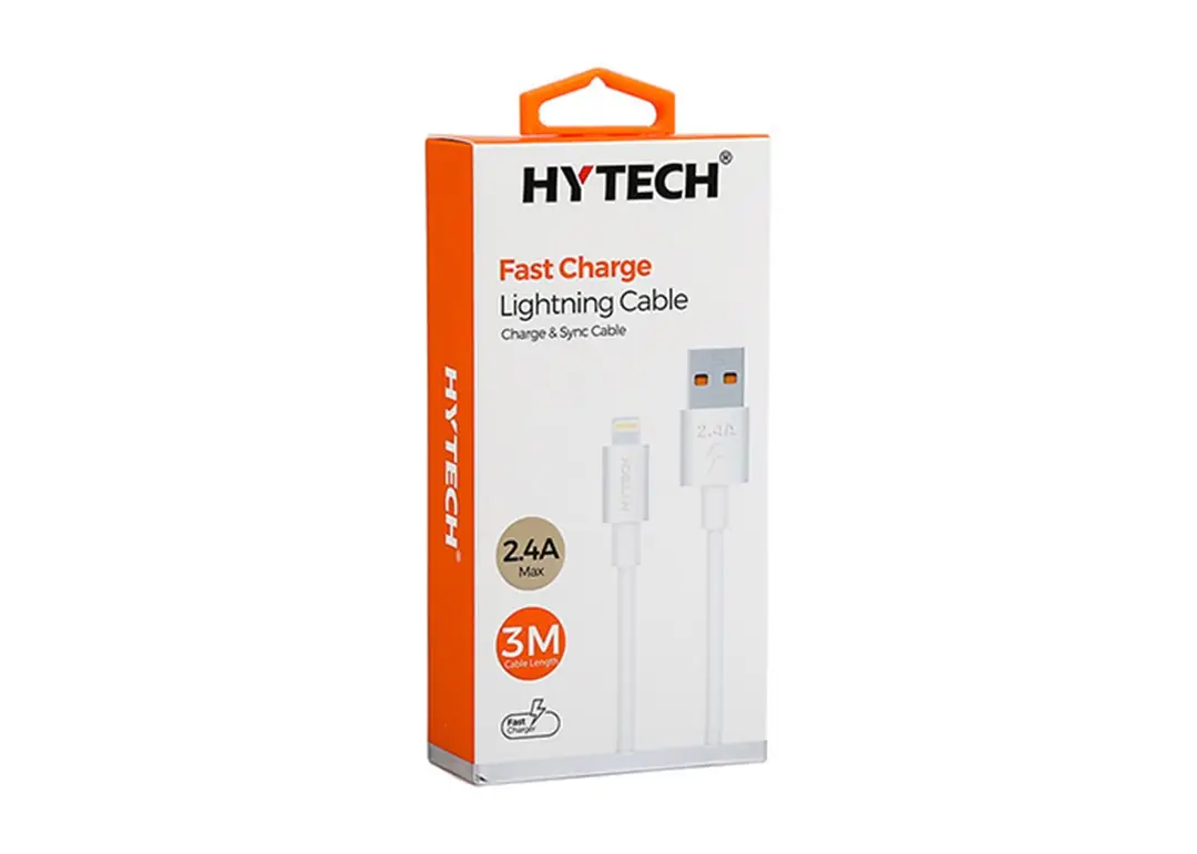 Hytech HY-X99 3m 2.4A Usb to Lightning Beyaz Data + Sarj Kablosu 1