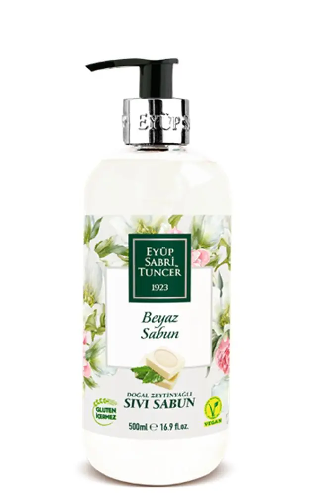 Eyüp Sabri Tuncer 500ml Sabun Doğal Zeytin Yağlı Sıvı Sabun Beyaz 1