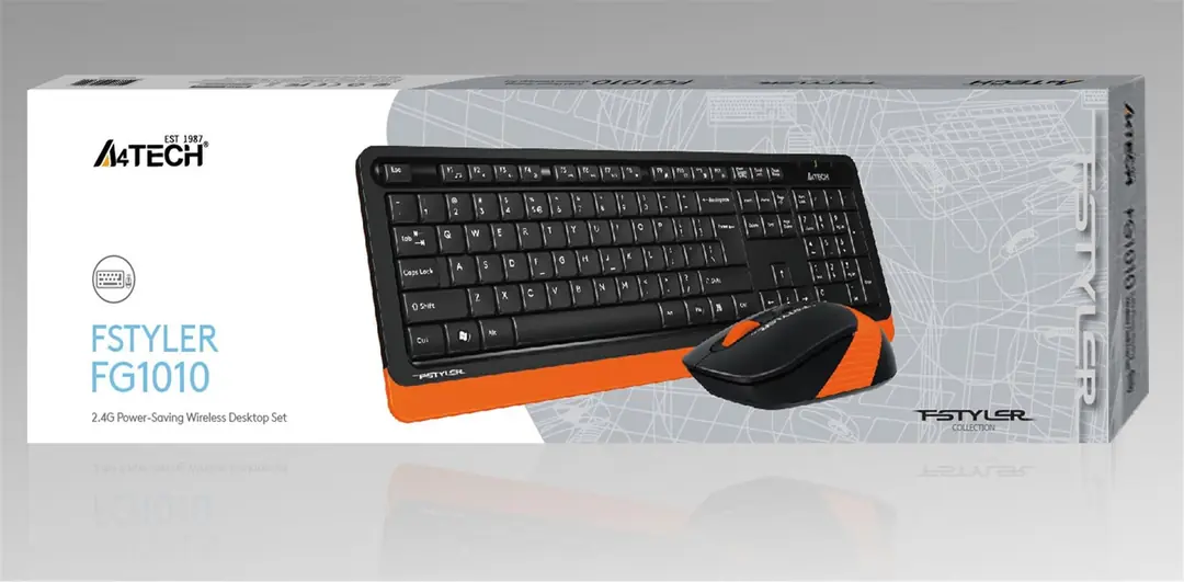 A4 Tech Fg1010 2.4G Turuncu Q Fn-Mm Klv+Optik Mouse Set 1