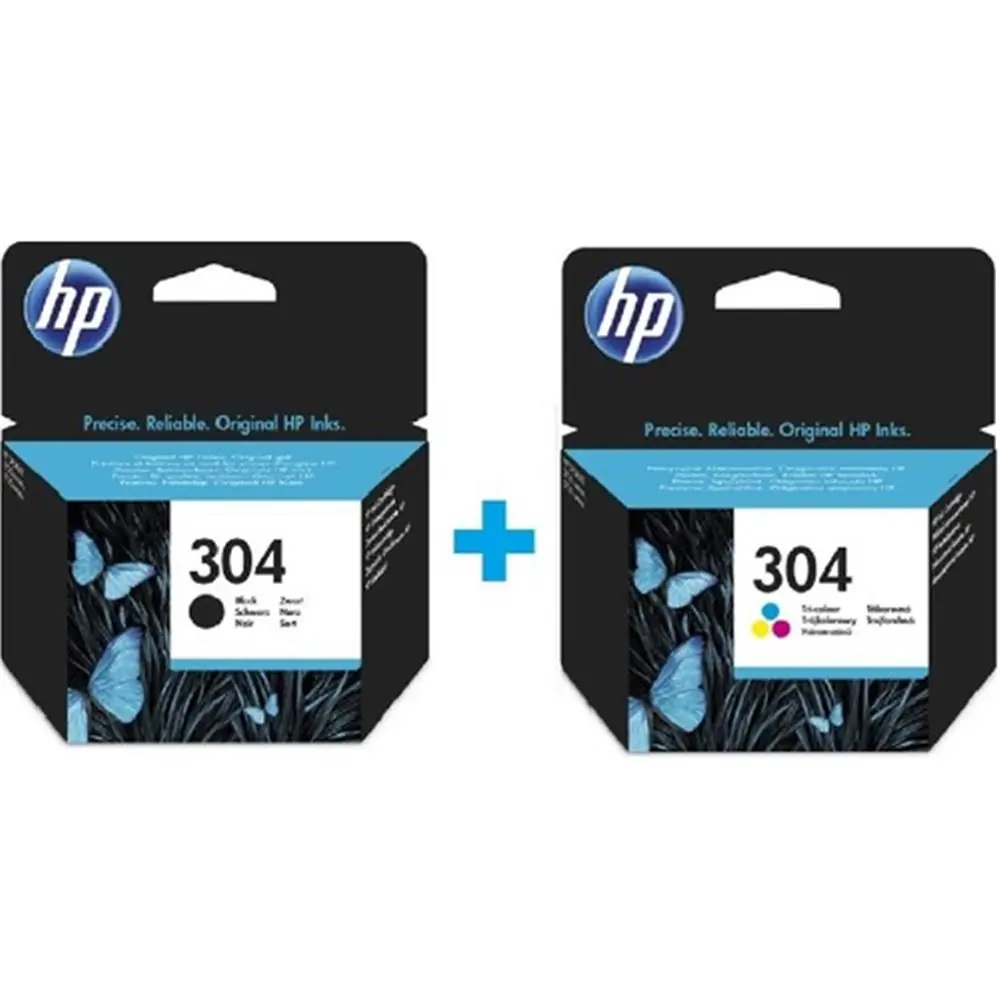 HP N9K05AE + N9K06AE 304  Siyah + Renkli Kartuş Seti 1