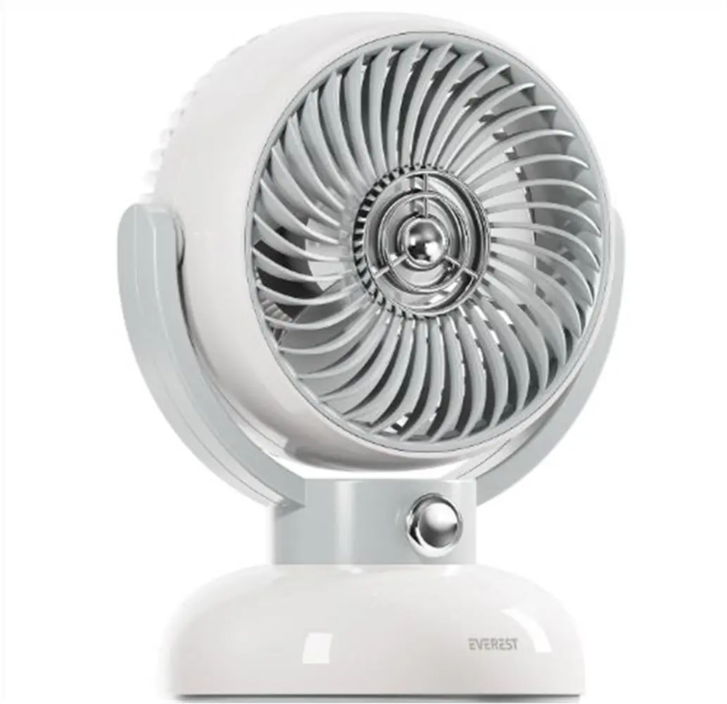 Everest EFN12 Krem 1200mAh 3 Hız Kademe Led Işıklı Retro Masaüstü Usb Fan 1