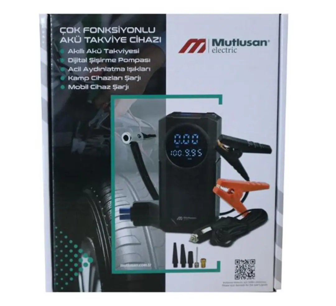 Mutlusan 10.000 Mah Çok Fonksiyonlu Akıllı Akü Takviyesi-Dijital Şişirme Pompası-ı (999 999 53001) 1