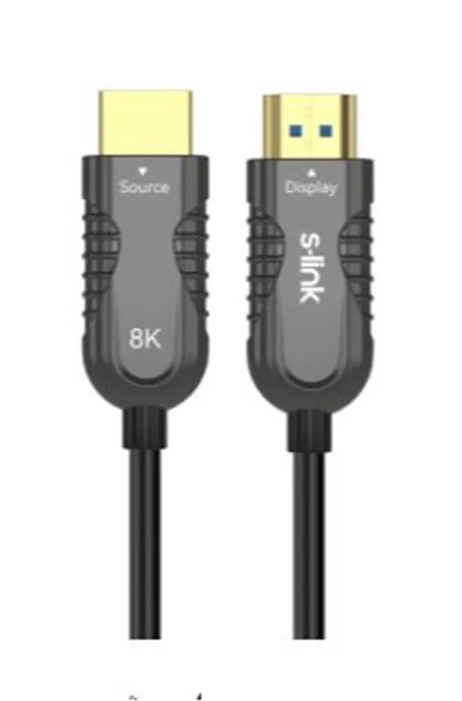 S-link SL-HM8K100 HDMI TO HDMI 100m v2.1 8K60 HZ 4K 120HZ Fiber Kablo
