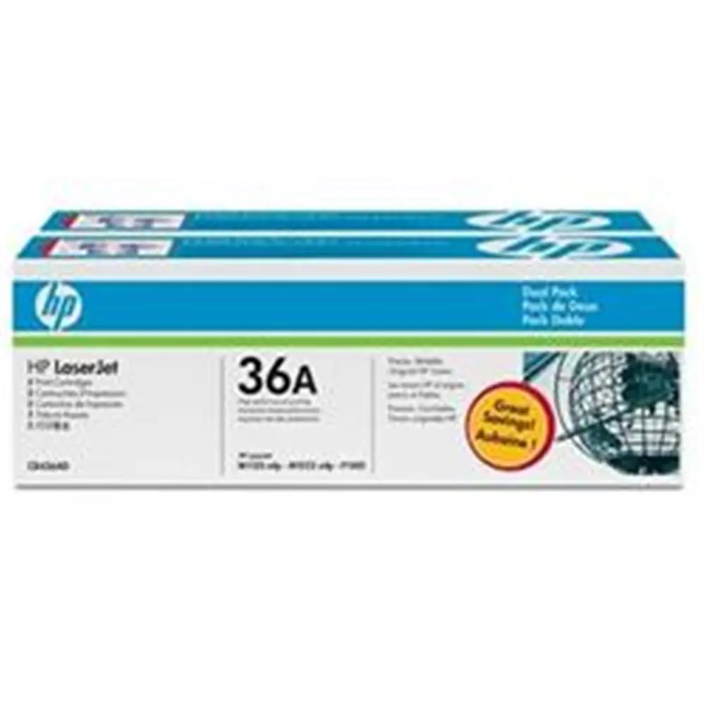HP 36A Black Siyah Çiftli 2.000 Sayfa Toner CB436AD 1