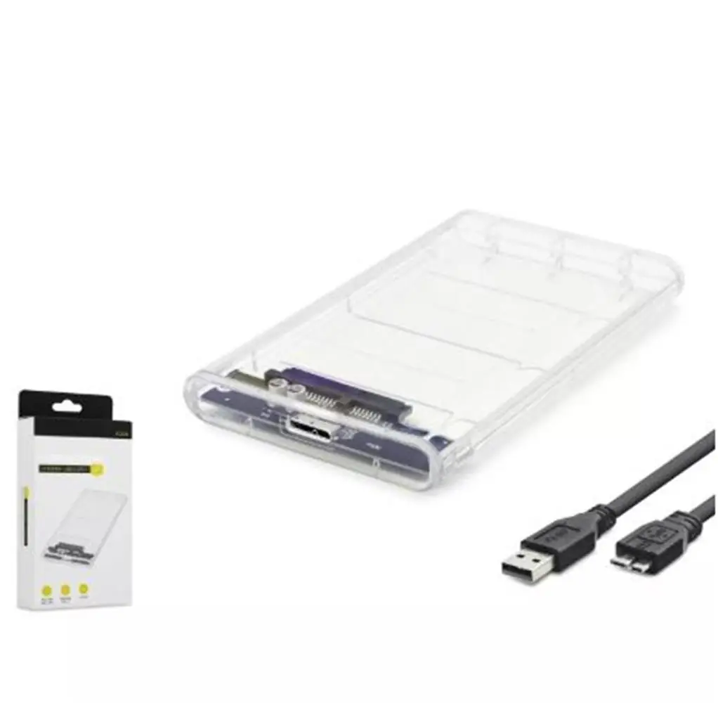 HADRON HDX1760 HDD KUTU USB3.0 PLASTİK SATA 2.5" TRANSPARENT 1
