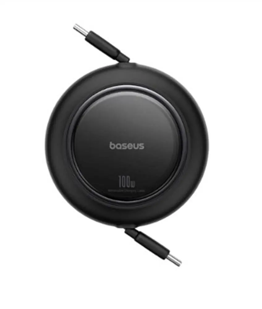 Baseus P10364500113-00  Free2 Pull Mini Kablolu USB-C 100W Şarj Kablosu Siyah 1