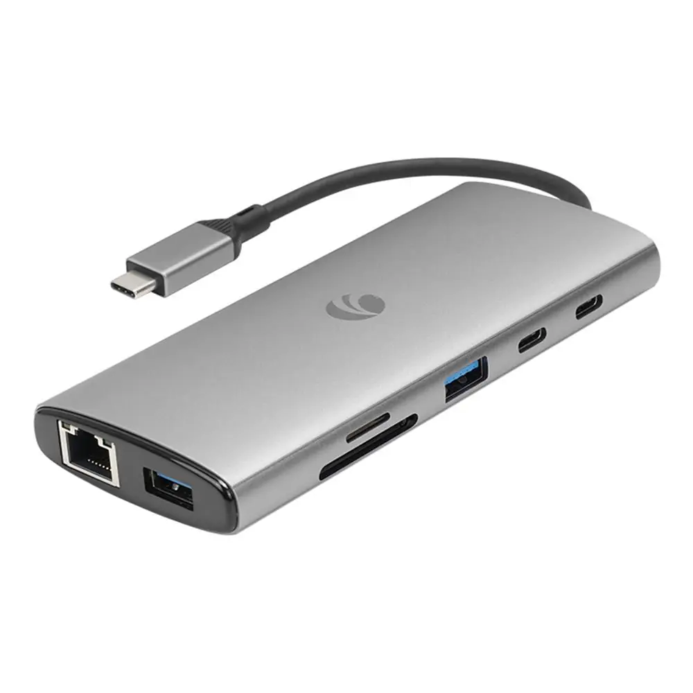 Vcom CUE68 Type-C To 2-HDMI(4K@60Hz)+G LAN+2-USB 3.0+2-Type-C(10Gb)+SD TF+PD3.0 100W Çoklayıcı
