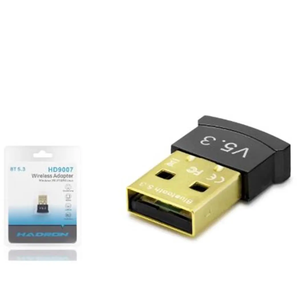 HADRON HD9007 USB Bluetooth Adaptör 5.3 Siyah 1