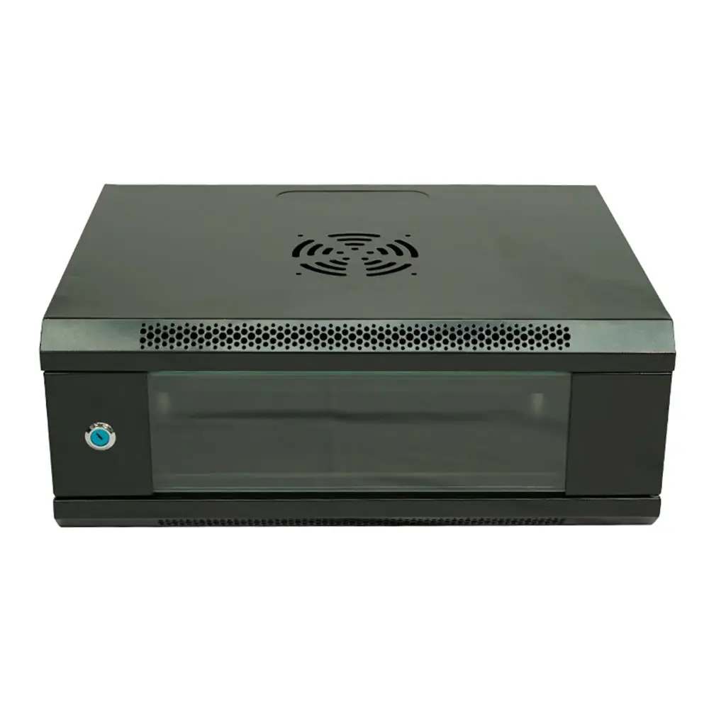 Racksan ML-6404S 4U Duvar Tipi Kabinet (200-530-400) Raf+Fan+Priz