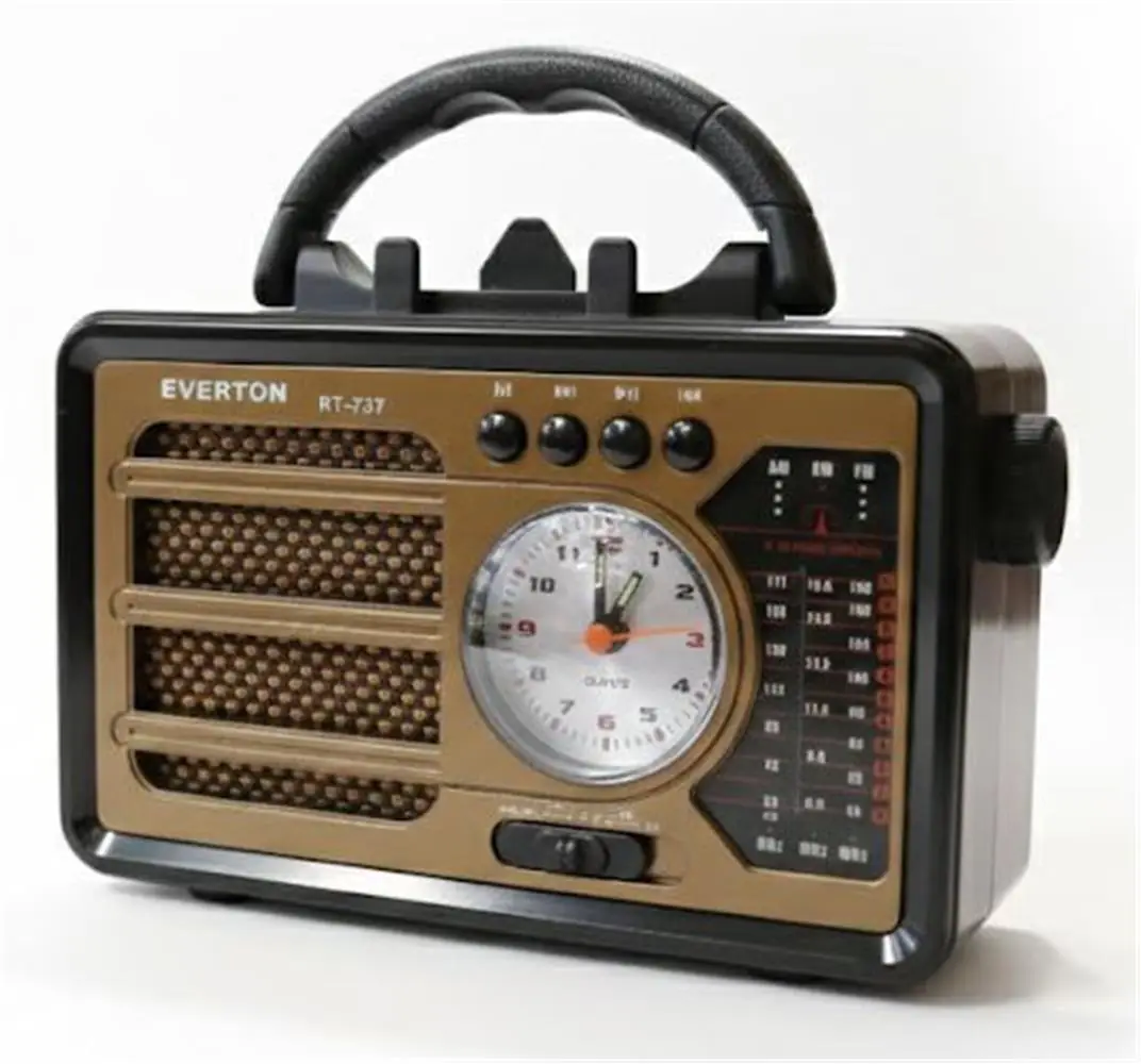 Everton RT-737 Bluetooth Usb-Micro Sd Solarlı Saatli Nostaljik Radyo 1