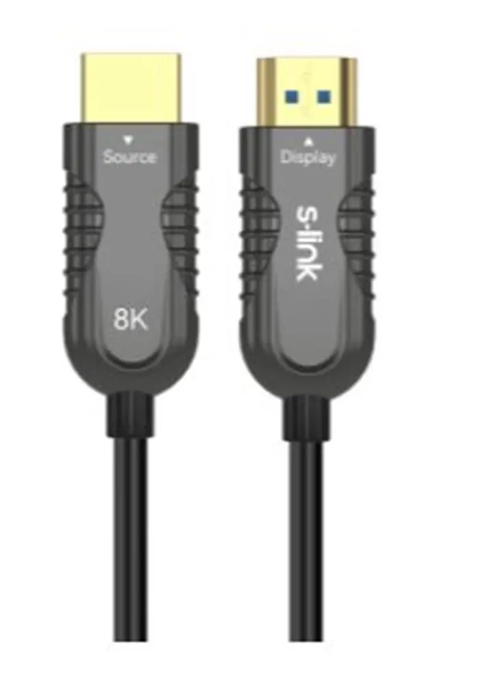 S-link SL-HM8K020 HDMI TO HDMI 20m v2.1 8K60 HZ 4K 120HZ Fiber Kablo
