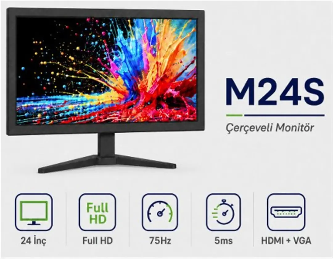 Ttec M24S 24" VGA + HDMI FHD Led Monitör