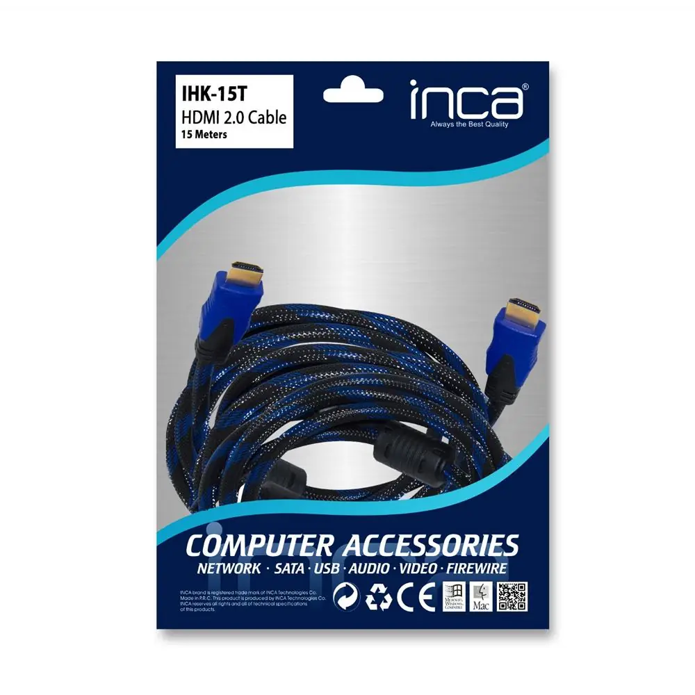 Inca IHK-15T 2.0 15mt  Hdmı Kablo 18 Gbps 4K& 2K & FULL HD 1