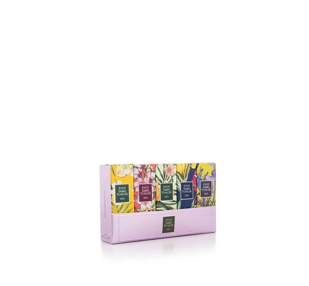 Eyüp Sabri Tuncer Set-2 16ml 5Li Cam Şişe Sprey Kolonya (Lavanta-Hatıralar-B.Çay-J.Kiraz-Limon) 1