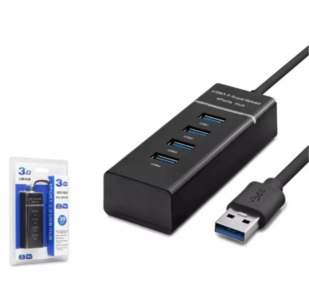 Hadron Hdx7017 Usb3.0 Hub 3-Usb + Usb3.0 30Cm Siyah 1