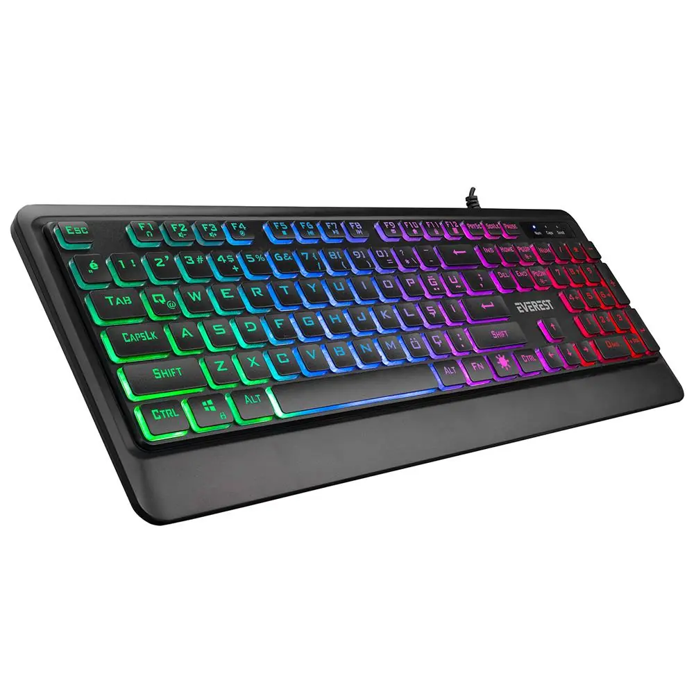 Everest KB-R59 FORZA Siyah Usb Rainbow Backlight klavye 1