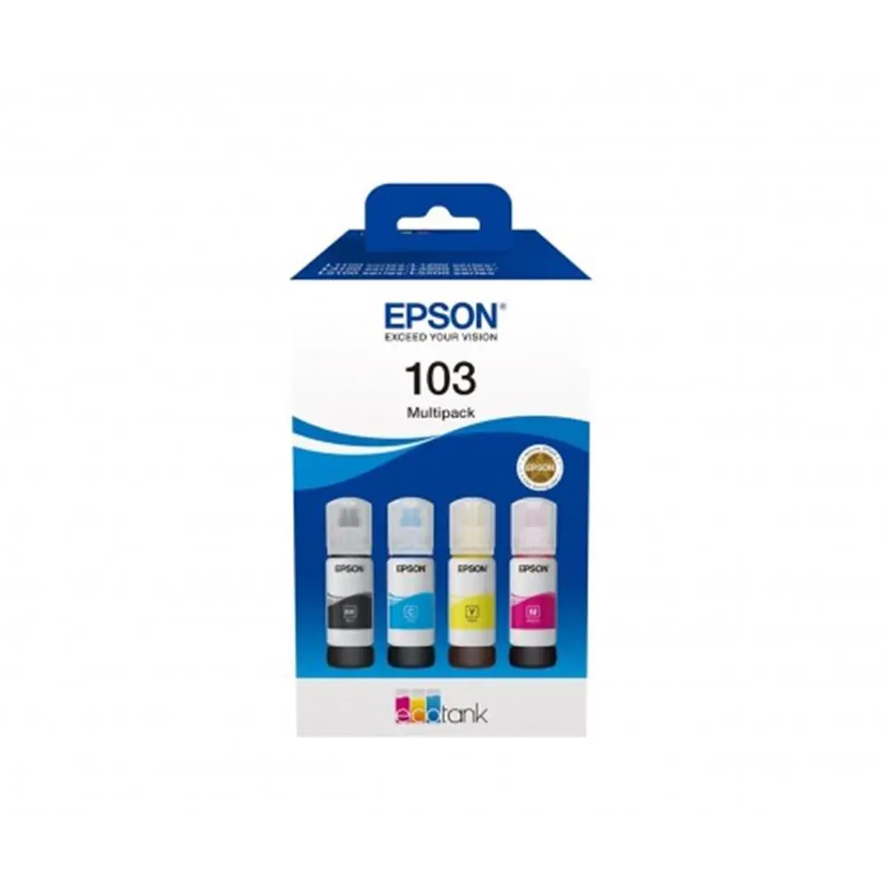 Epson 103 Cyan-Magenta-Yellow-Black Mavi-Kırmızı-Sarı-Siyah T00S6 4lü Multipack Kartuş 1