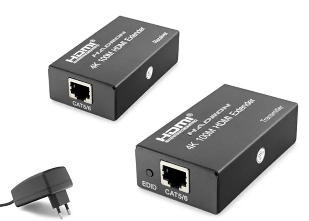 Hadron Hdx1367  100M Hdmi Extender 4K DC 5V adaptör Siyah 1