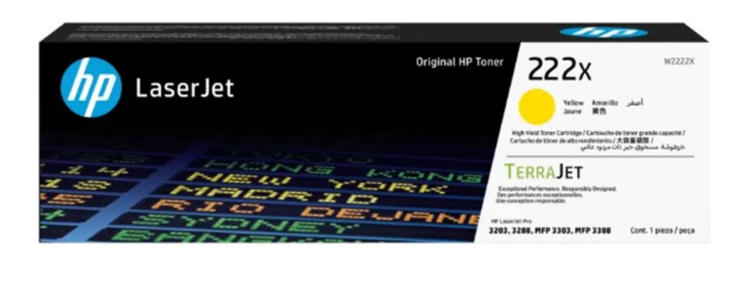 Hp 222X Yellow Sarı 2.500 Sayfa Toner W2222X 1